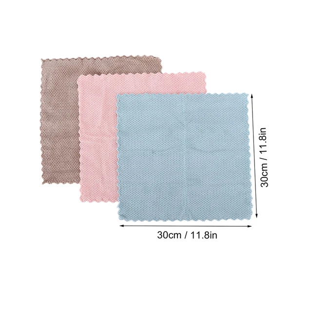 12 piezas/juego de paño de limpieza duradero de lana de coral reutilizable súper absorbente cocina JY