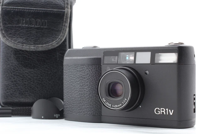 LCD Works [Near MINT] Ricoh GR1V Black Point & Shoot 35mm Film Camera From JAPAN