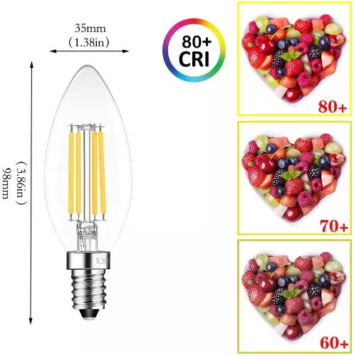 C35 6W Dimmable Led Bulb E12 E14 Filament Candle Light Bulb 2700k 6000k 2