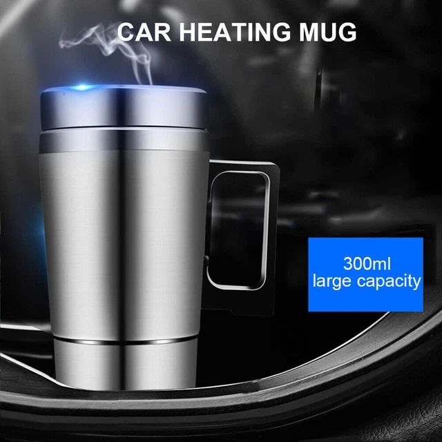 Car Heating Cup Car Heated Mug, 300ml Stainless Steel Travel Electric Coffee Cup