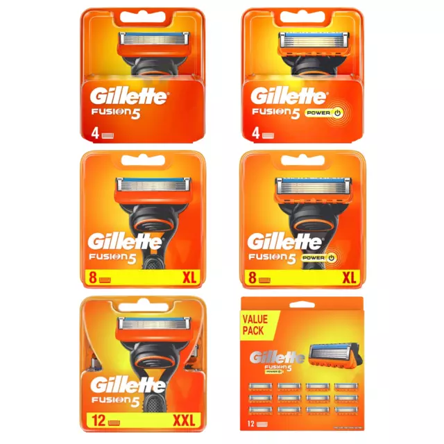 Gillette Fusion5, Power Rasierklingen 4,8,12er Pack OVP & Blister - Rasierer OVP