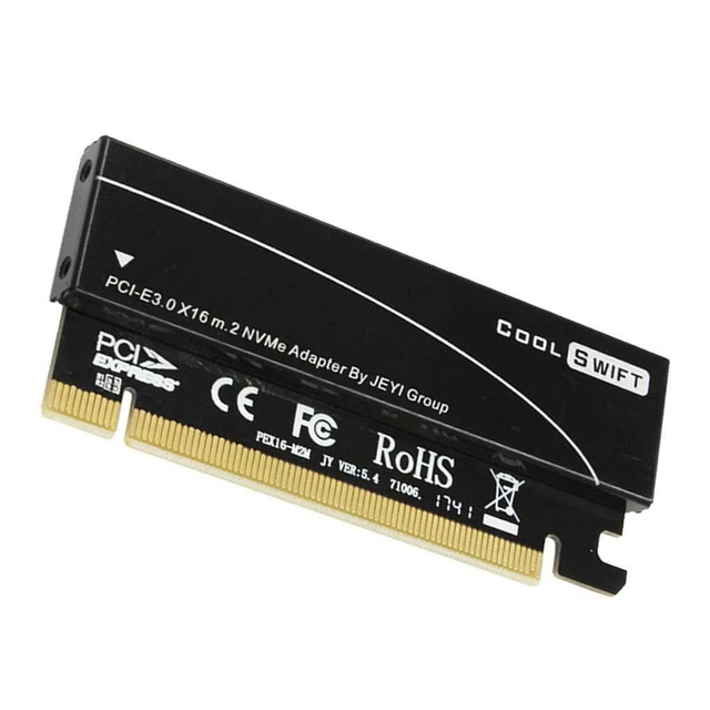 Carte Adaptateur NVMe M.2 Vers PCIe 3.0 X16 - Boîtier Extension SSD - Neuf