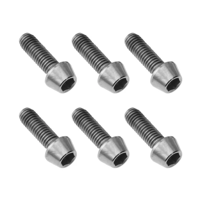 6Pcs M5x15mm Ti-6Al-4V Titanium Alloy Bicycle Stem Bolt for Road Mountain Bike