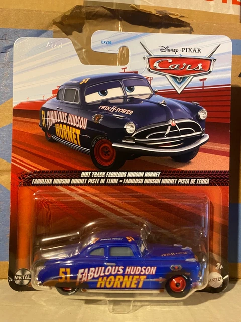 DISNEY PIXAR CARS Dirt Track Fabulous Doc Hudson Hornet Mattel 1.55 ...