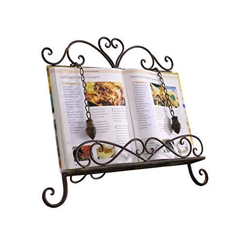 Antique Metal Cookbook Stand Recipe Book Stand for Kitchen Easel Weighted