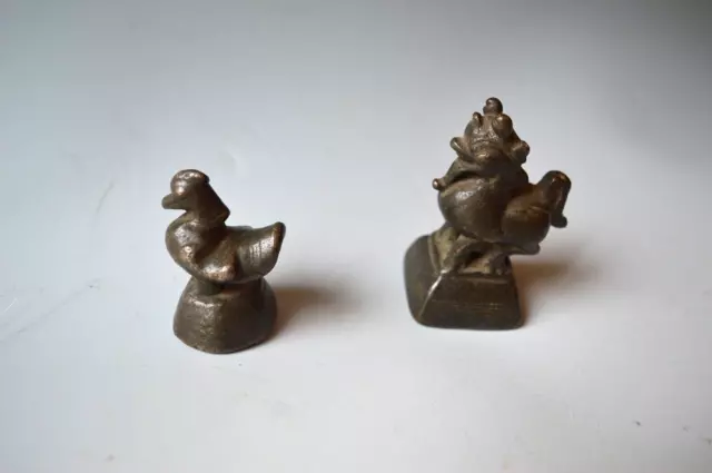 2 Genuine 18 C Antique Burmese Opium scale weights Asian antiques