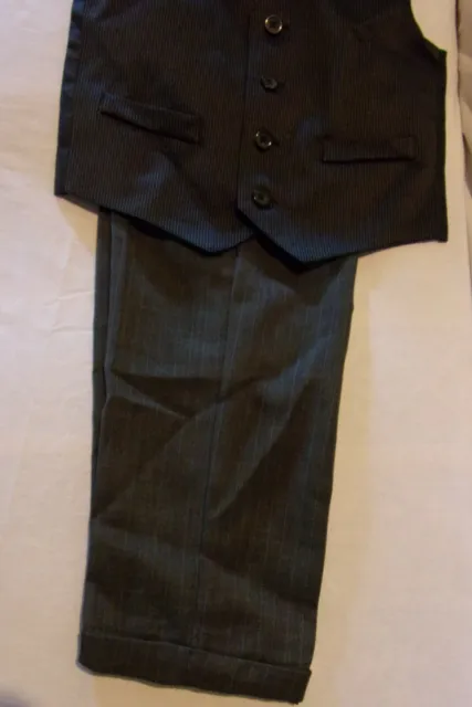 Boys Size 5 Grey Pinstripe Suit Vest and Pants Only - Never Worn- Brand George 3