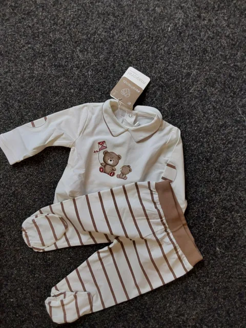 Sale New Mayoral Boys 2 Piece Cream  Set Style 1506 Size 2-4 Months 4-6 Months