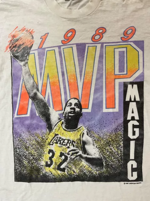 Vintage 1989 MVP Los Angeles Lakers Magic Johnson NBA Camiseta Se adapta... 3