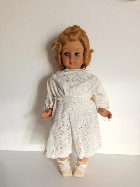 Mannequin Poupée Ancienne En Bakélite – Yeux En Verre – Vintage Italie Années 50
