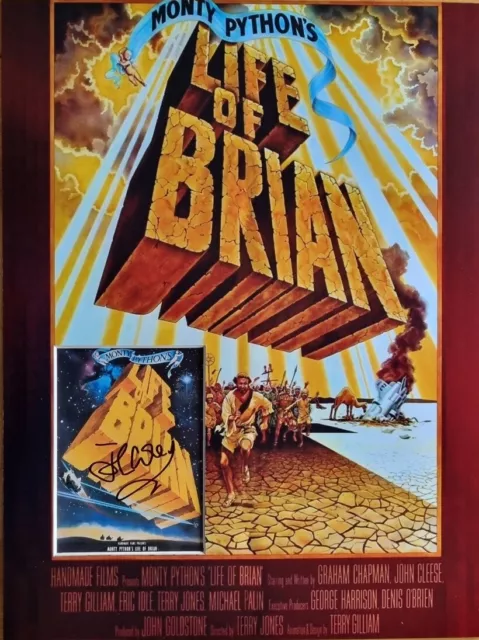 JOHN CLEESE 16x12 Signed Photo Display LIFE OF BRIAN Monty Python COA