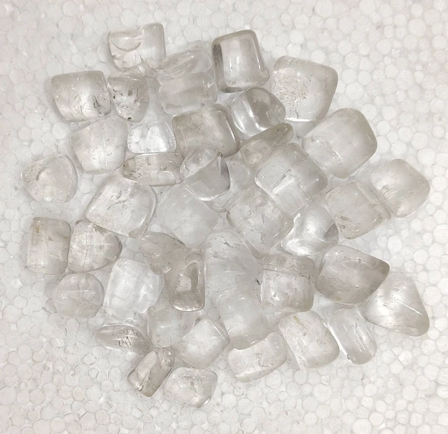 One Clear Quartz tumbled natural Stones nugget beautiful White color