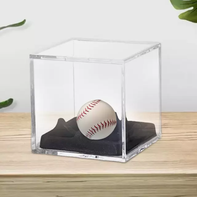 Baseball Display Case Fits Official Size Ball Dustproof Protection Clear Storage