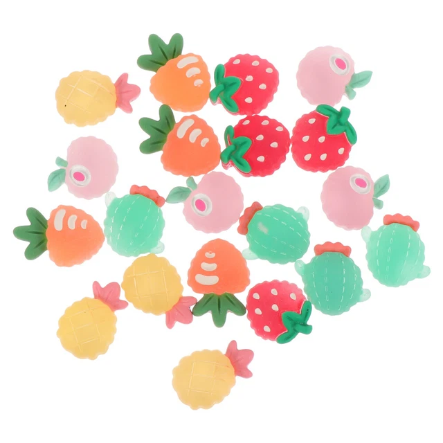 20Pcs DIY Schmuck Charme Ohrring Halskette Anhänger Harz Fruit Charms DIY