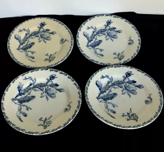 Lot de 4 Assiettes Plates Gien "Cactus"