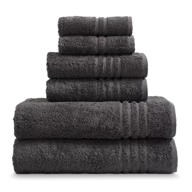 Sticky Toffee Cotton White Hand Towels Set for Bathroom, Soft and Absorbent  Decorative Bath Hand Towels, Modern Gray Striped Towels, Oeko-Tex Cotton,  Reusable and Quick Drying, 28 in x 16 in Hand