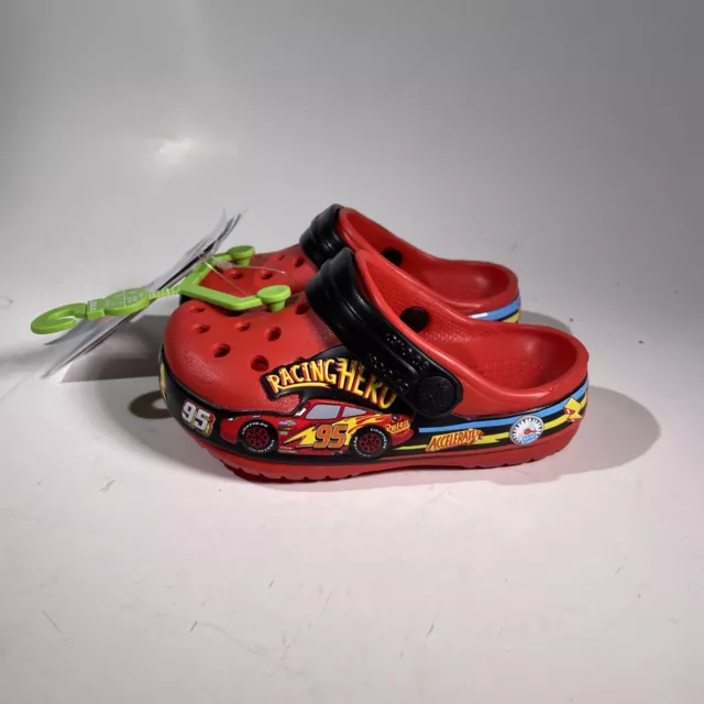 Crocs Fun Lab Disney and Pixar Cars Kids Clog Lightning McQueen Red, Size  C11