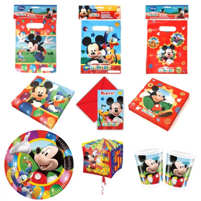 Disney Mickey Mouse Party Supplies - Kids Birthday Tableware Decoration