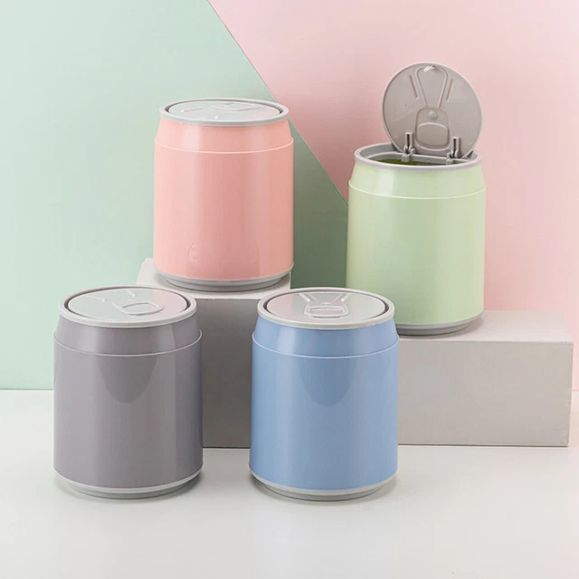 Garbage Can with Cover Desk Dustbin Trash Can Desk Dust Bin Mini Desktop Bin