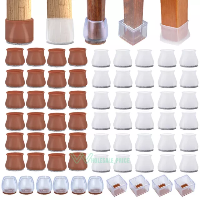 32Pcs Furniture Protectors Silicone Chair Leg Caps Feet Cover Pads Table Floor