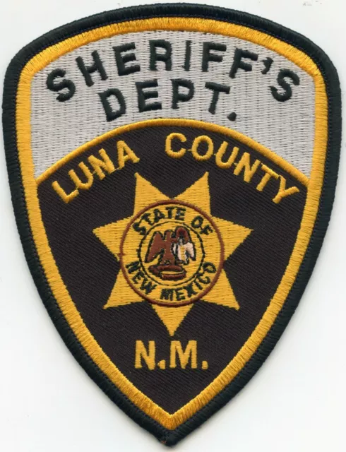 LUNA COUNTY NEW MEXICO NM Gray Background at top of patch SHERIFF POLICE PATCH