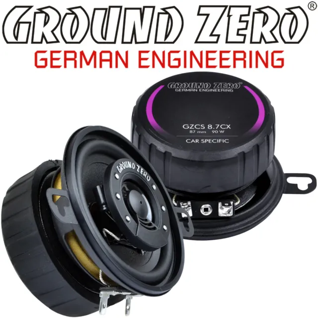 Ground Zero GZCS 8.7CX - 87mm 2 Wege Koax Lautsprecher Paar 8,7cm Coax Speaker