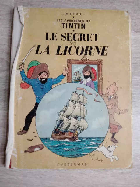 tintin le secret de la licorne 1947 eo fr etat correct bd casterman herge