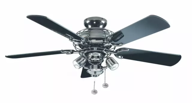 Fantasia Gemini 42in Ceiling Fan and Light Pewter Black with Black Blades 111849