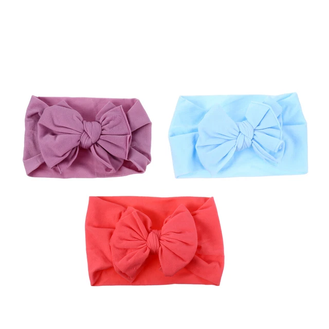 3 pz fascia per neonato fiocco morbida sciarpa bambino copricapo neonato