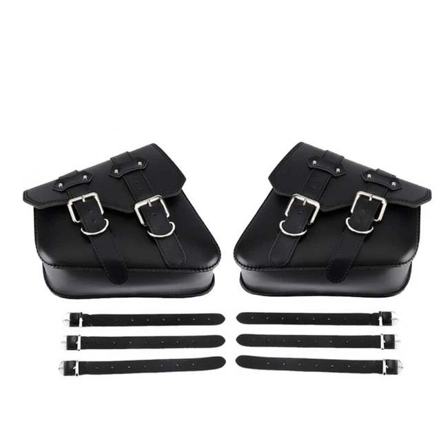 2 pz borse universali moto borsa in pelle poliuretano per Sportster XL883 XL1200 CD9