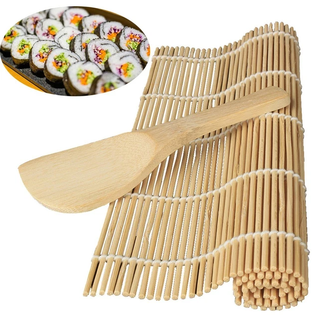 Sushi Maker Kit Rice Roll Mold Kitchen DIY Mould Roller Mat Rice Paddle Set