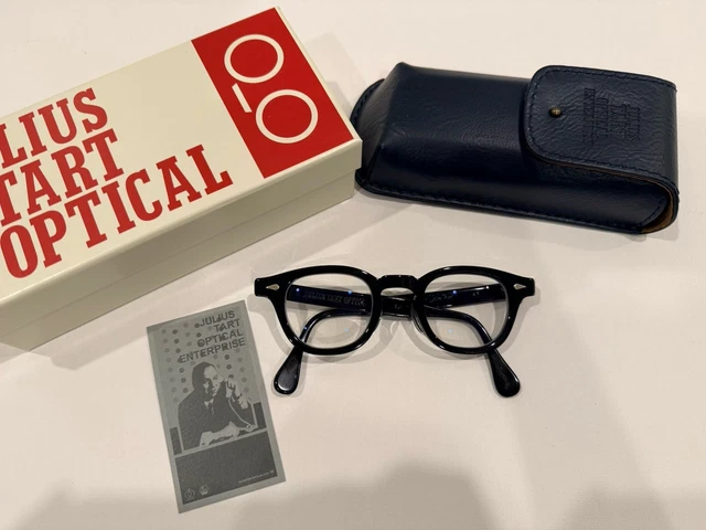 JULIUS TART OPTICAL JTO AR Black Eyeglass Frames 44-24 Handcrafted