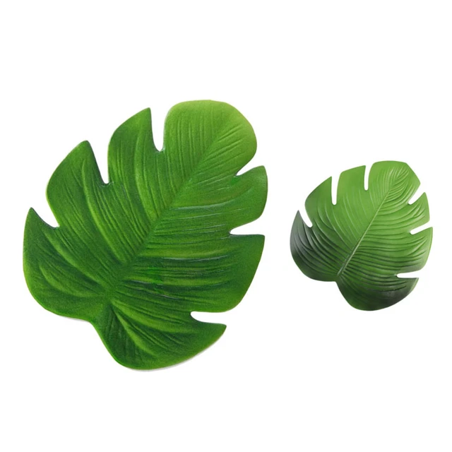 2 piezas alfombras de mesa de hojas falsas posavasas de café posavasadas de hojas tropicales tapetes de trivet