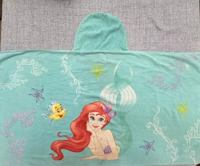 Vintage The Little Mermaid Kids Beach Towel Pool Cover up Wrap / Robe 3T - 6T *