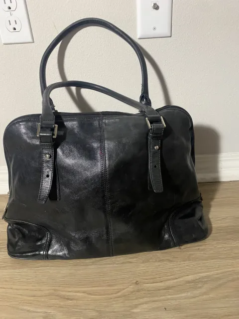 Vintage Danier Black Leather Handbag