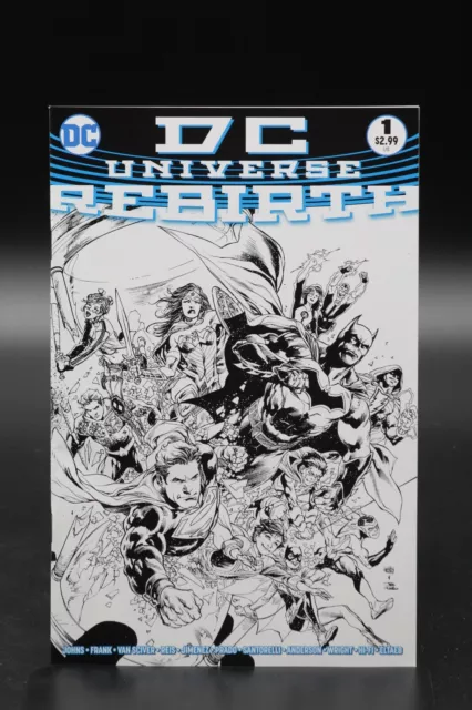 DC Universe Rebirth (2016) #1 One-Shot Ivan Reis 1 In 100 B&W Variant Cover NM-