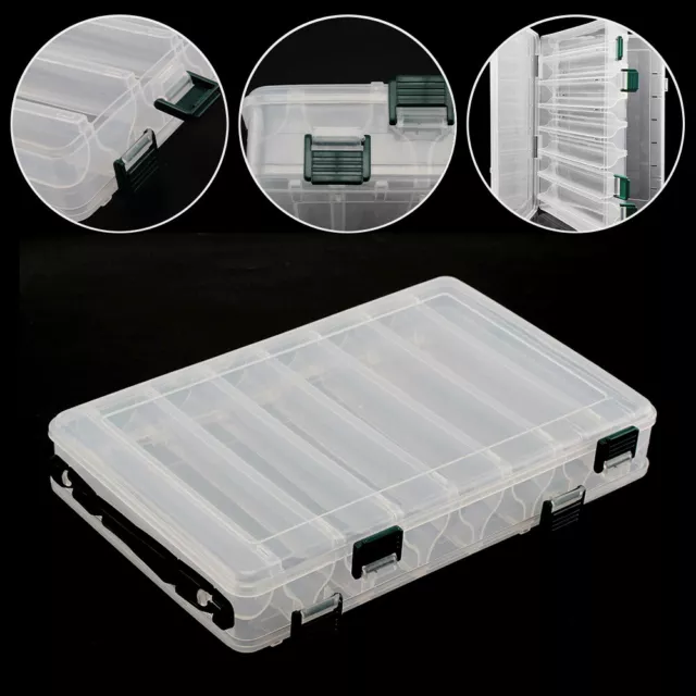 DOUBLE-LAYER FISHING TACKLE Box Thicken Lure Tool Case Angling