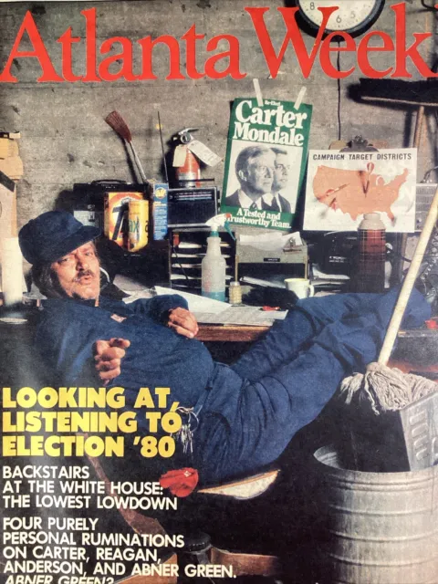Atlanta GA Print Cover 1980 AJC Reporter Jimmy Carter Election Reagan