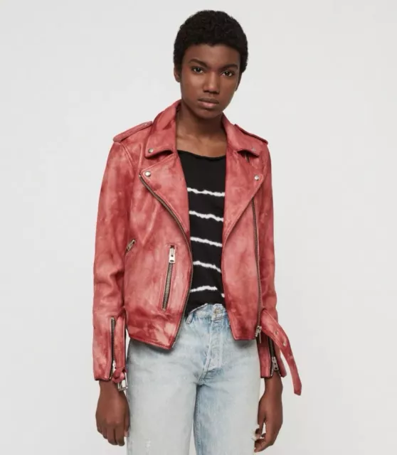 Allsaints garter leather jacket clearance