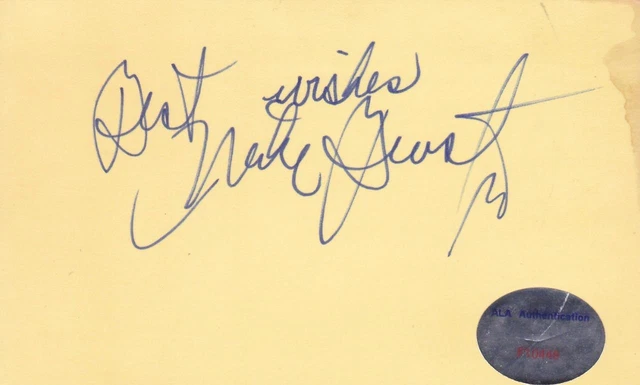 MIKE BURSTYN Signed Best Wishes 3X5 Index Card Actor/Bamum ALA F10448