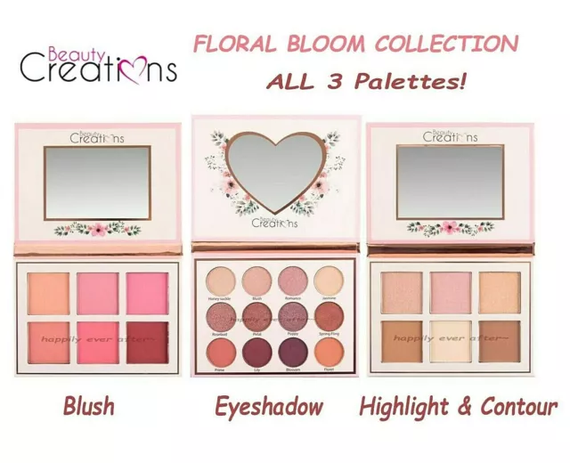 Sombra de ojos, rubor, resaltado y contorno Beauty Creations FLORAL BLOOM - ¡LAS 3 piezas!