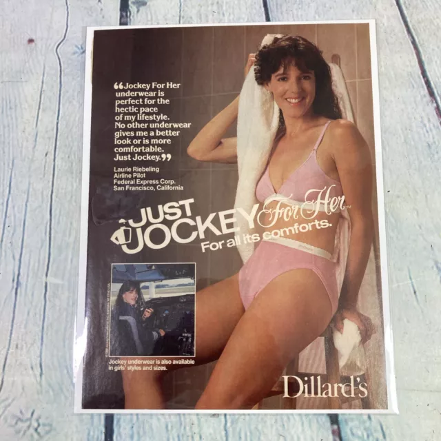 VINTAGE 1988 PRINT Ad Jockey Underwear for Her Sexy Lady Magazine