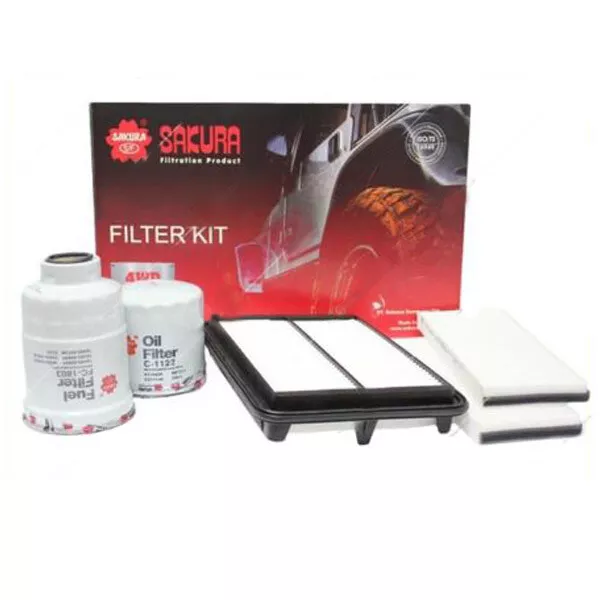 SAKURA FILTER KIT OIL AIR FUEL CABIN suits NISSAN NAVARA D40 2008-15 THAI BUILT