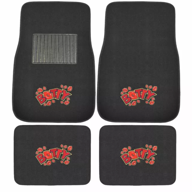 New 4pc KISS Betty Car Truck Front Back All Weather Carpet Floor Mats Set