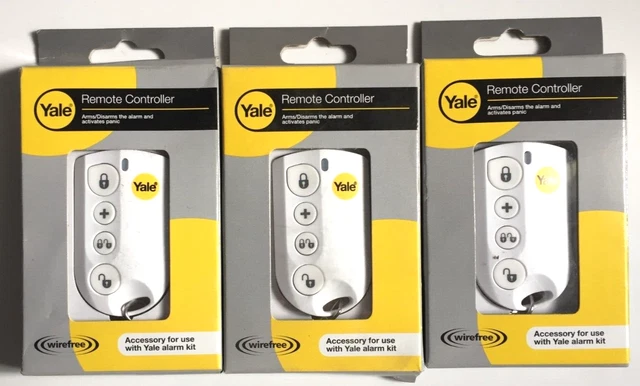 3 x LLAVERO DE ALARMA DE CONTROL REMOTO Yale Compatible 433MHz HSA3000 y HSA6000