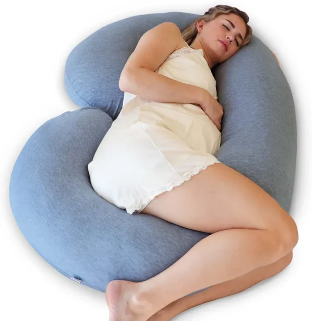 Almohada corporal para embarazo Pharmoc, almohada de maternidad refrescante en forma de C y pre