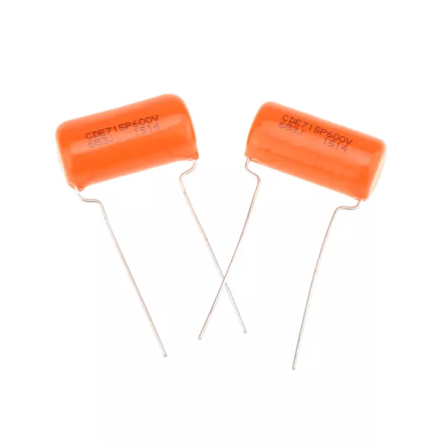 CDE 2Pcs Sprague Guitar Bass Orange Drop Capacitor Tone .068uF 715P 683J 600V