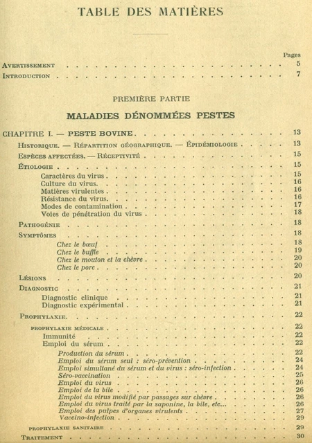 RARE 1946 MALADIES INFECTIEUSES DES ANIMAUX DOMESTIQUES. TOME 1 par G ...