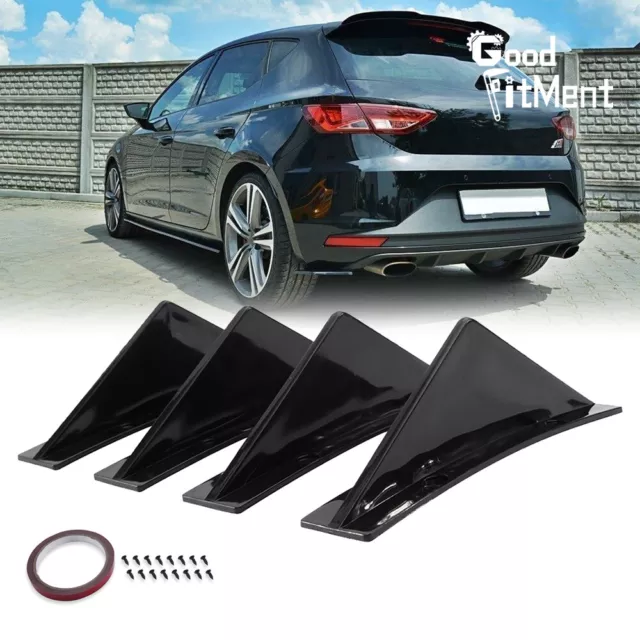 Heckstoßstange Diffusor Haifischflosse Spoiler Gebogene für Seat Leon MK2 MK3