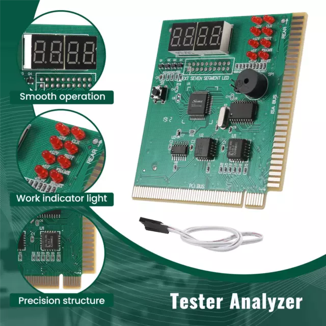 Diagnostic PCI 4-Digit Card PC Motherboard Post Checker Tester Analyzer7611 3